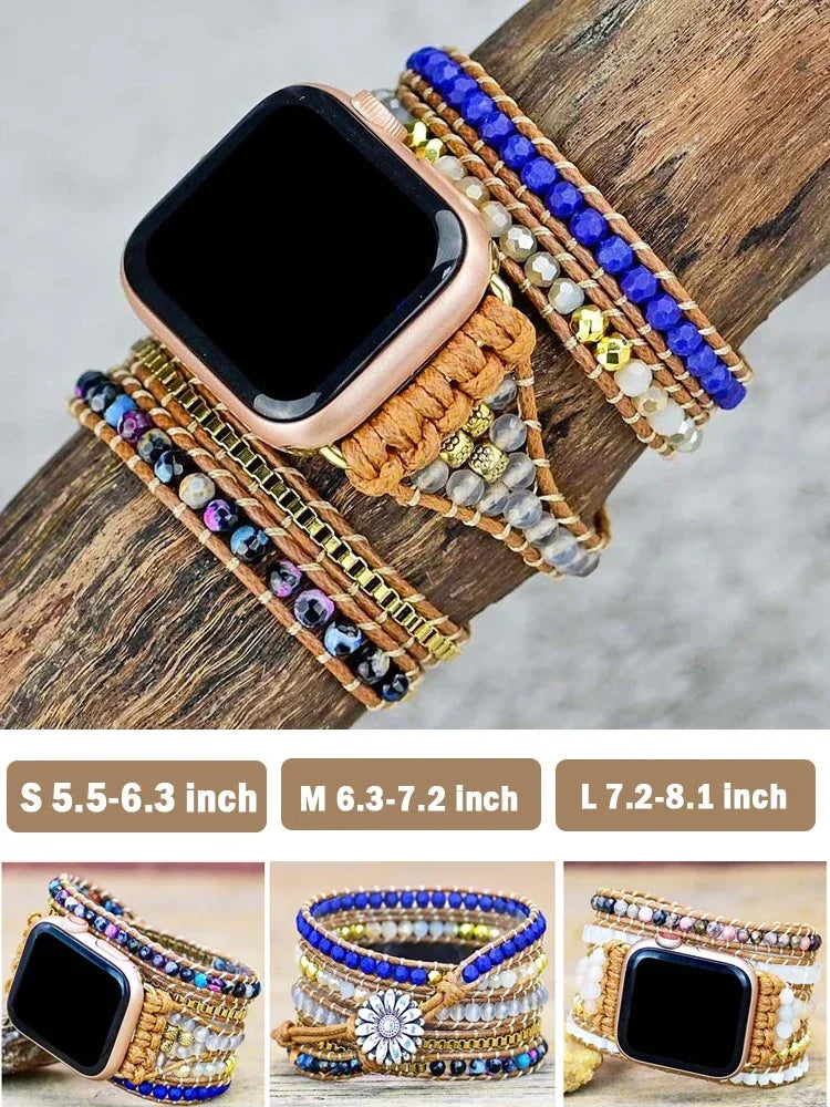 Bohemian band for Apple Watch band 44mm 40mm 42mm 38mm 41mm 45mm Handmade Jewelry bands Apple Watch Series 8 7 6 5 4 3 SE Ultra 49mm