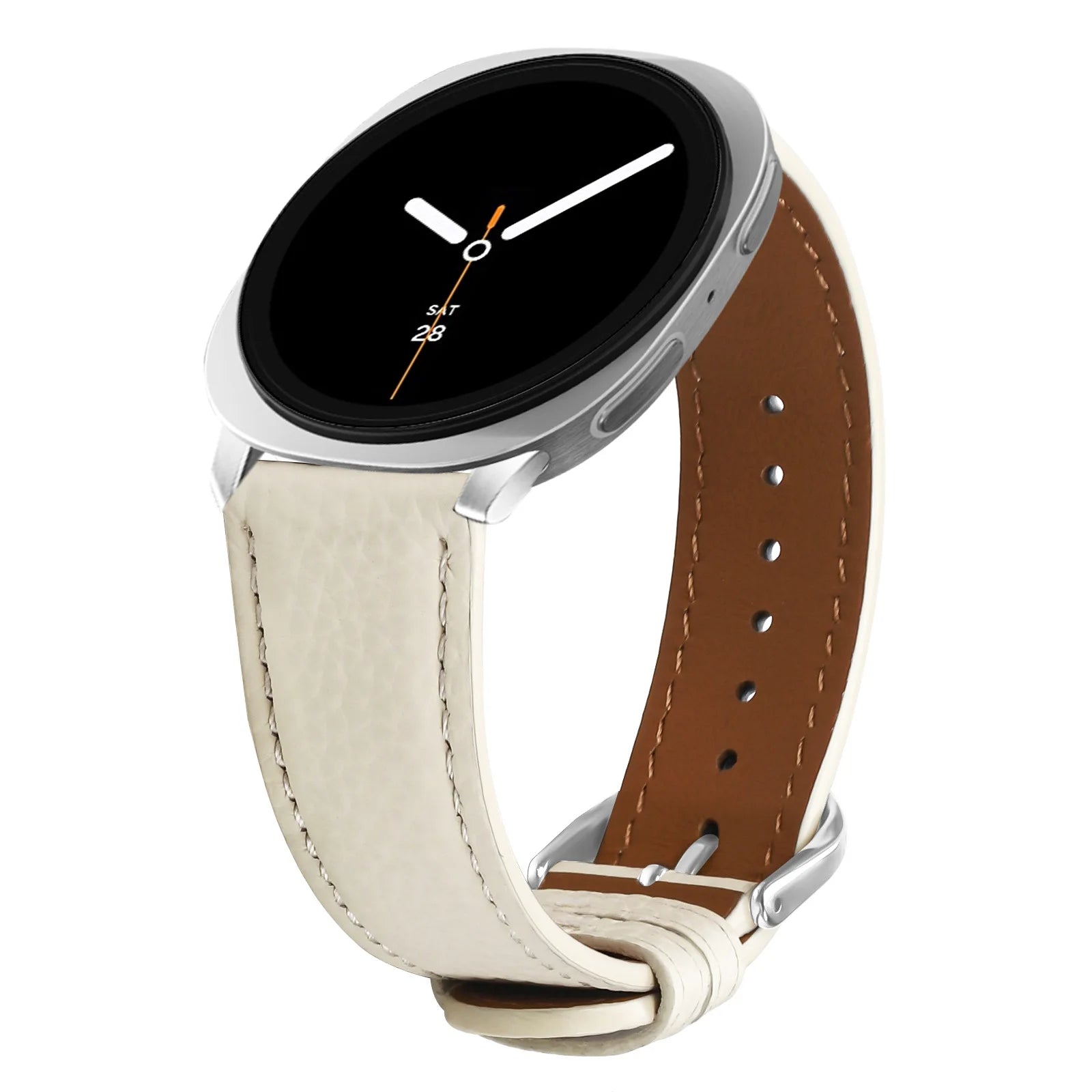 Leather Strap for Samsung Galaxy Watch 8 44mm 40mm Classic Wriststrap Quick Releas Bracelet Band for Watch 8 Classic Accessories
