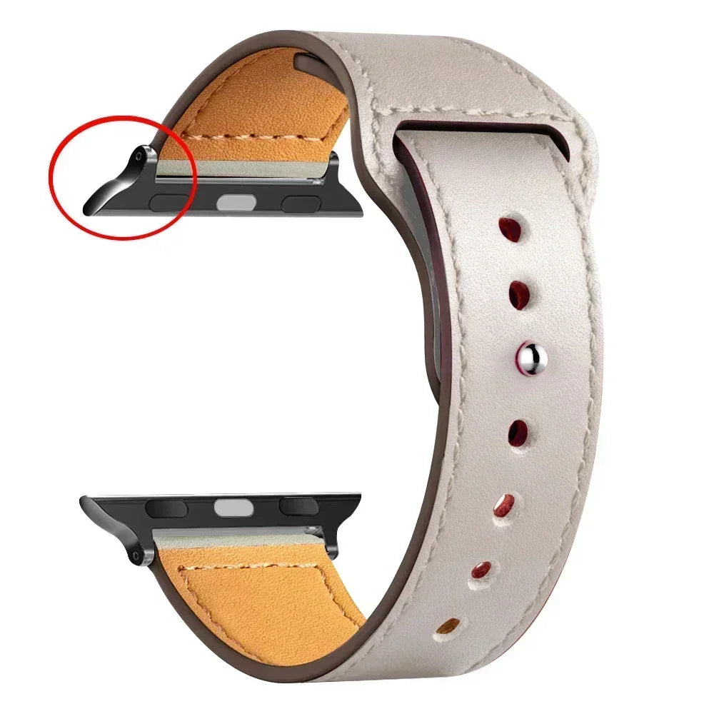 Leather band For Apple Watch 10 band 46mm 42mm 44mm 45mm 49mm 41mm 40mm correa band Apple Watch Series 8 9 3 4 5 6 SE 7 Ultra 2