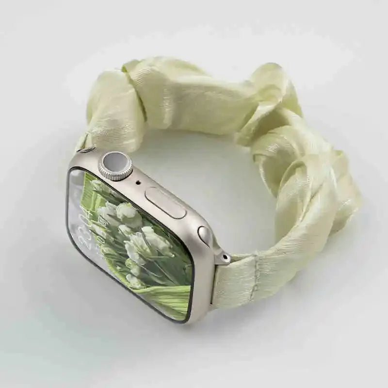 Scrunchie Compatible For Samsung Galaxy Fit 3 SM-R390,Cute Ice Silk Elastic for Samsung Galaxy Fit 3 Accessories