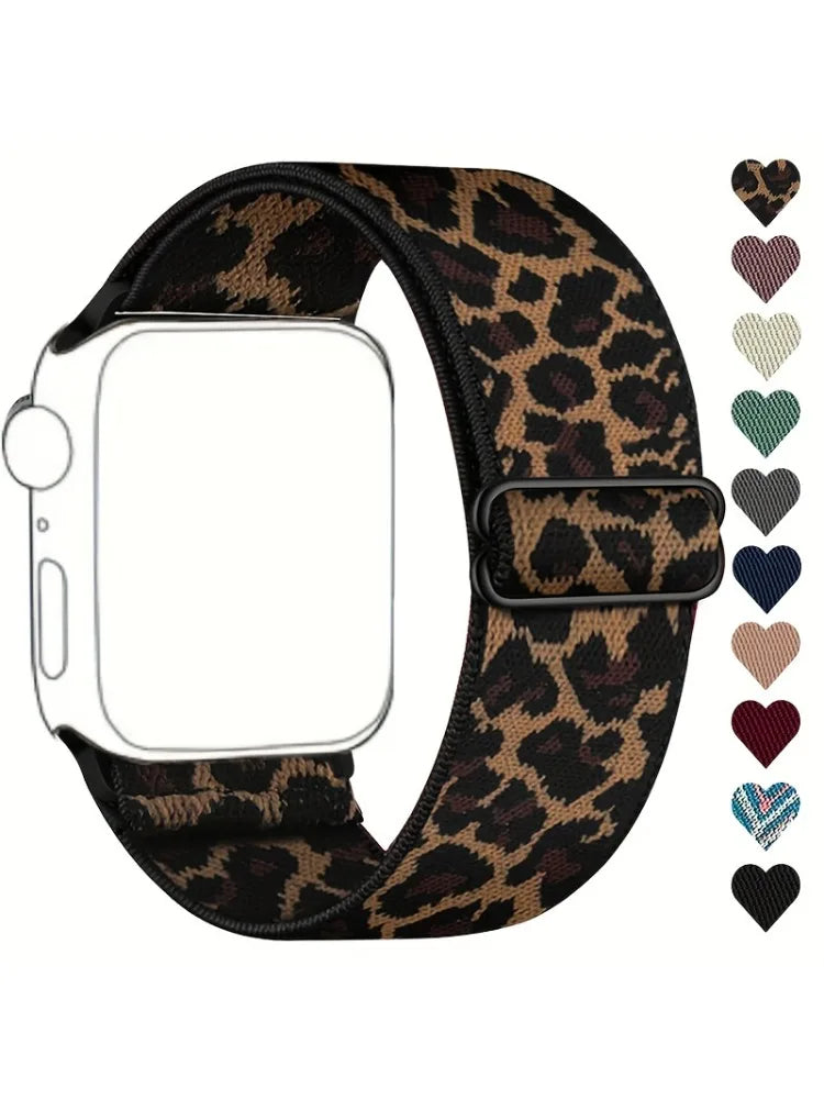Nylon Elastic Solo Loop for Apple Watch Ultra 49mm band 45mm 44mm 46mm 41mm Scrunchie Adjustable band Apple Watch serie 6 7 8 9 10