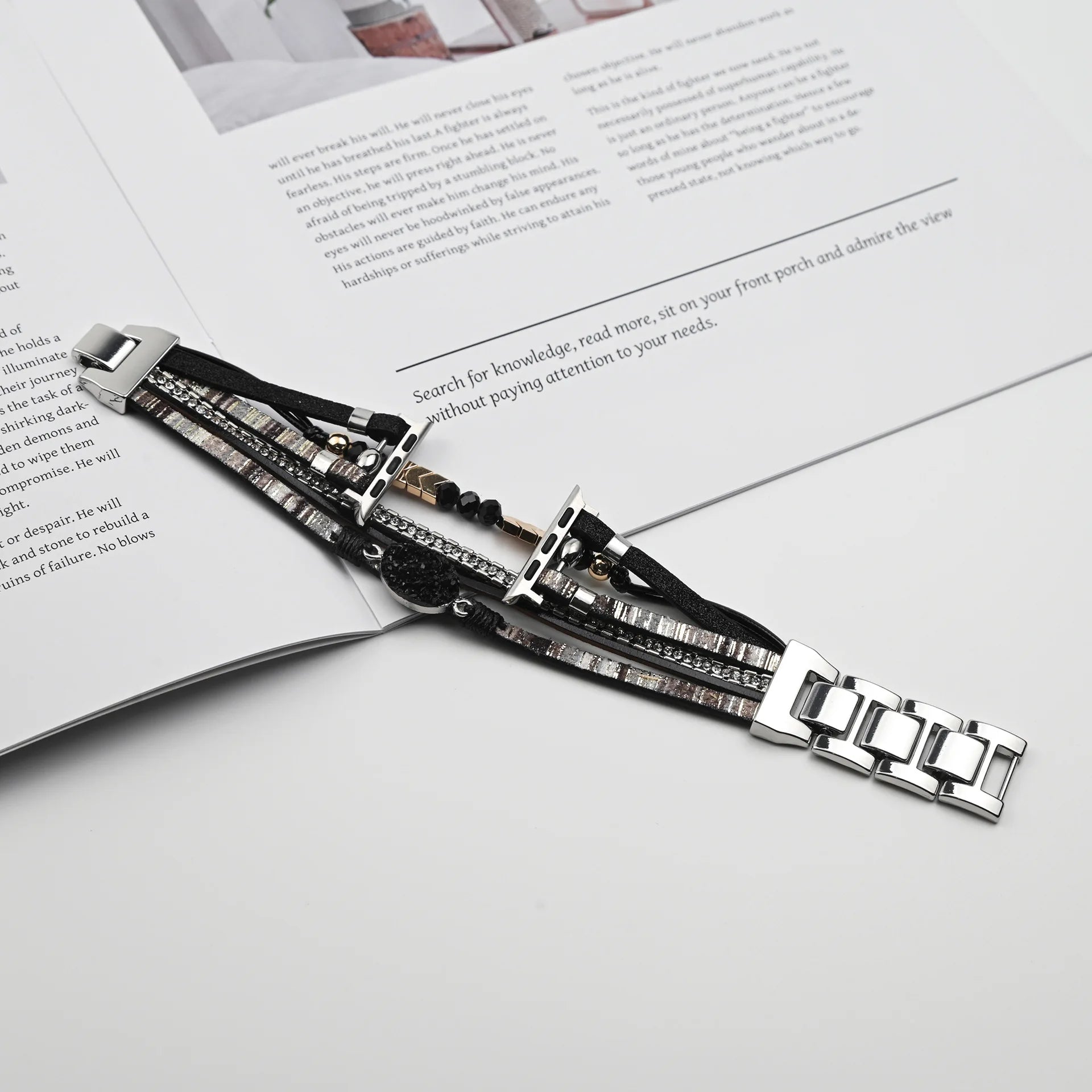 New Bilng metal leather band link For Apple Watch band Series 11 10 8 7 6 3 4 5 9 40mm 41mm 38mm 42mm 44mm 45mm 46mm band