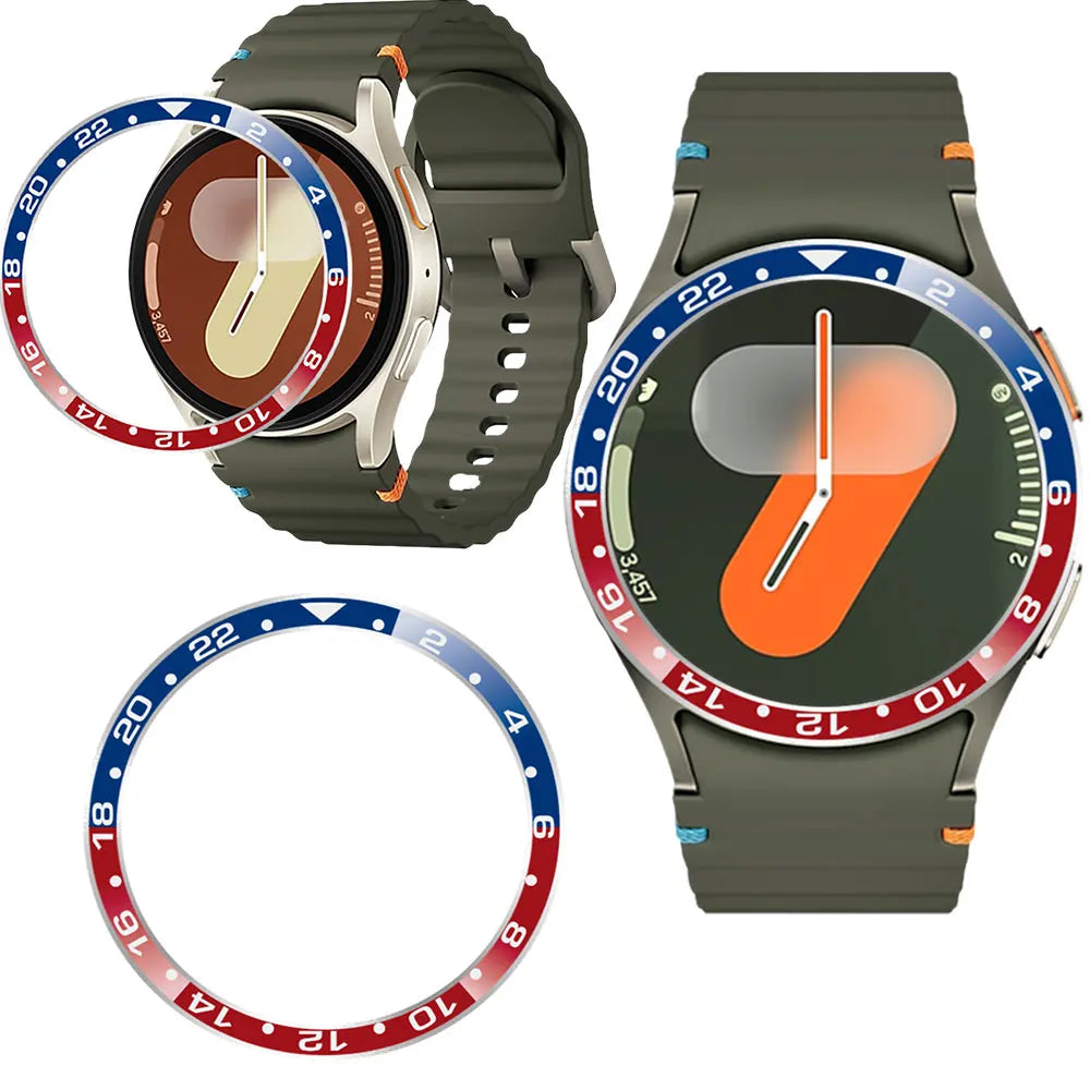 Metal Bezel Ring For Samsung Galaxy Watch 7/6/5/4 40mm 44mm Stainless Steel Bezel Protector Watch Case Ring Decoration Accessory