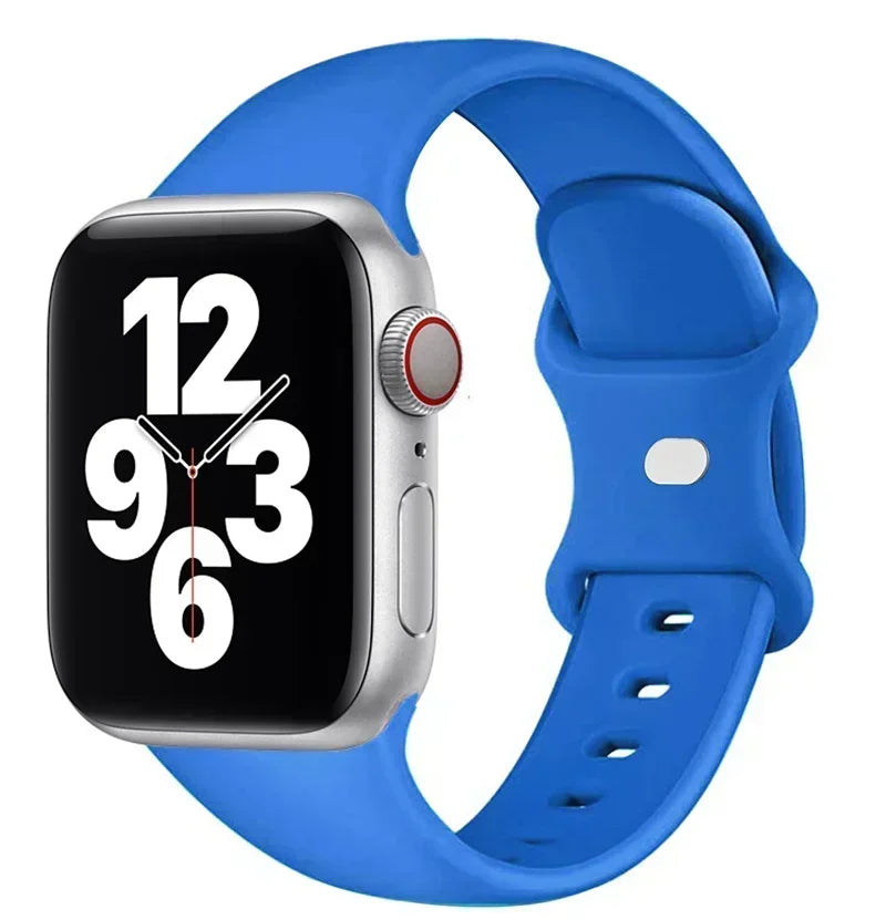 Silicone band For Apple Watch band 44mm 40mm 45mm 41mm 42mm 46mm sport wrist band Apple Watch serie 10 8 7 SE 4 5 6 9 Ultra 2 49mm