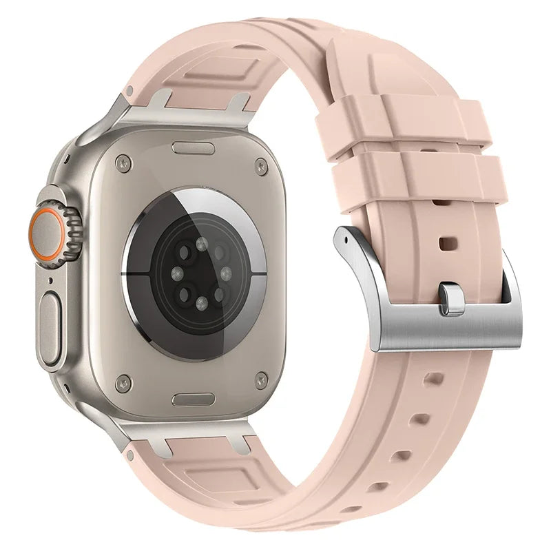 Silicone band for Apple Watch band Ultra 2 1 49mm 46mm 45mm 44mm 42mm Sport band for Apple Watch Series 10 9 8 7 6 5 SE Correas