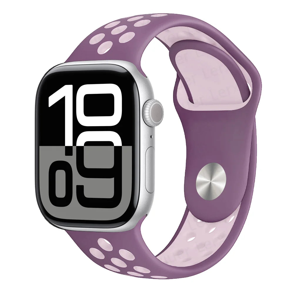 Official band For Apple Watch band Ultra 2 40mm 44mm 46mm 49mm 41mm 42mm 45mm Silicone band correa Apple Watch 11 10 9 8 7 6 SE3 band