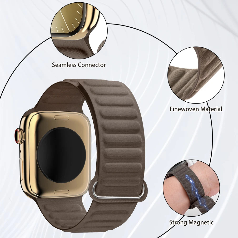 FineWoven band for Apple Watch 11 band 46mm 42mm 49mm 40mm 45mm 41mm 44mm Magnetic Link band Apple Watch Series 10 9 8 6 7 SE Ultra 3