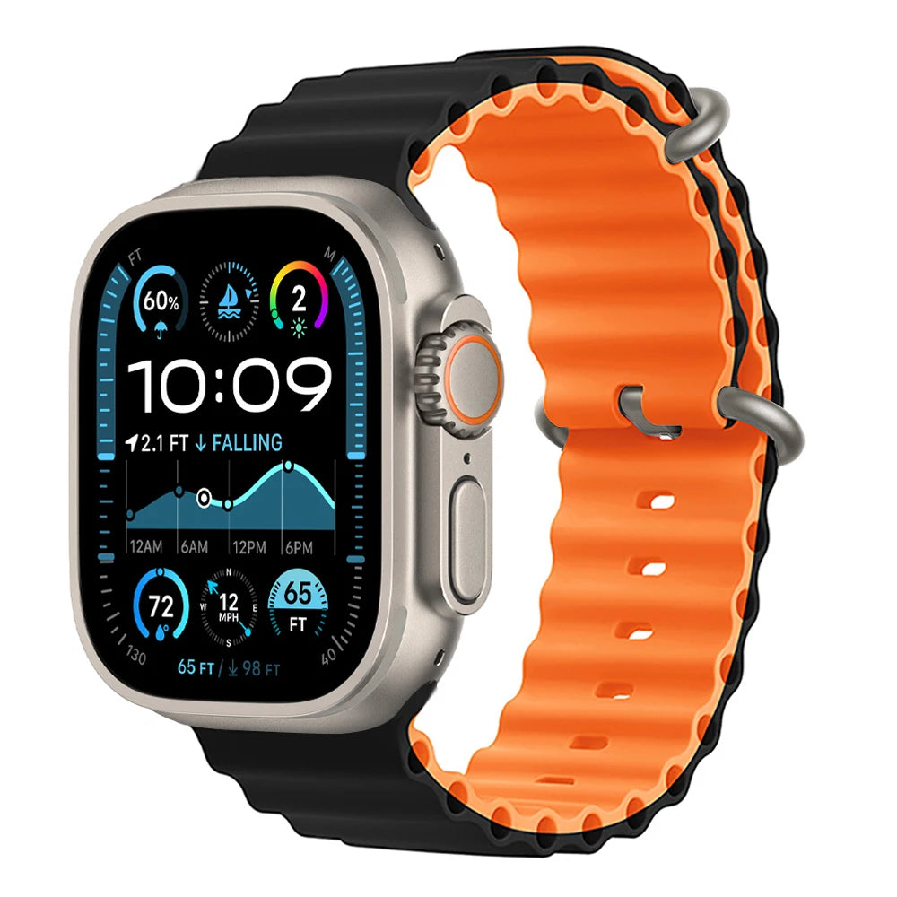 Ocean band for Apple Watch Ultra 3 2 band 49mm 46mm 44mm 40mm 45mm 41mm 42mm Correa band Apple Watch Series 11 10 9 SE 8 7 6 5 4