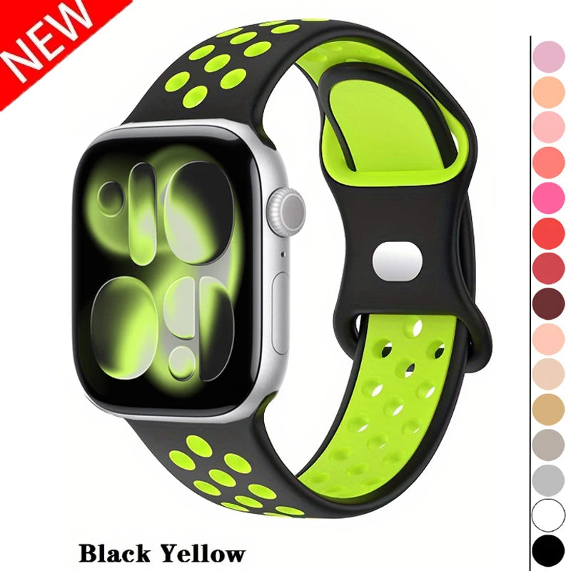 band For Apple Watch 10 46mm 42mm 45mm 41mm 44mm Ultra 2 3 49mm Sport Breathable band Apple Watch Series 11 8 7 6 4 5 9 SE 3 Band