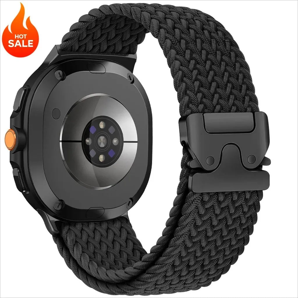 Parachute Buckle Elastic Nylon Strap for Samsung Galaxy Watch 8 40/44mm Luxury Band for Galaxy 8 Classic 46mm Sport Bracelet