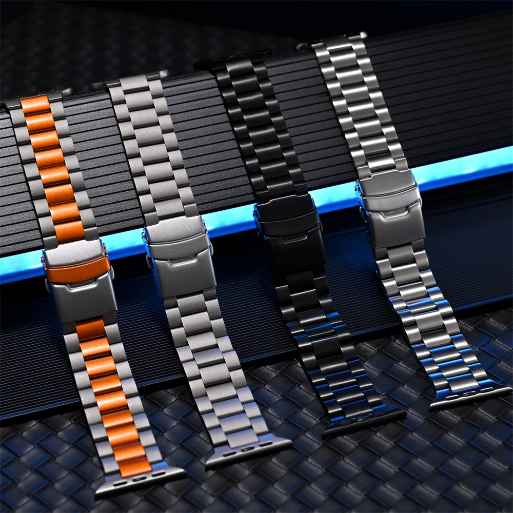 Ultra 3 2 Titanium Color band For Apple Watch 49mm 46mm 42mm 44mm 45mm metal band For Apple Watch 11 10 9 8 SE3 Stainless Steel band