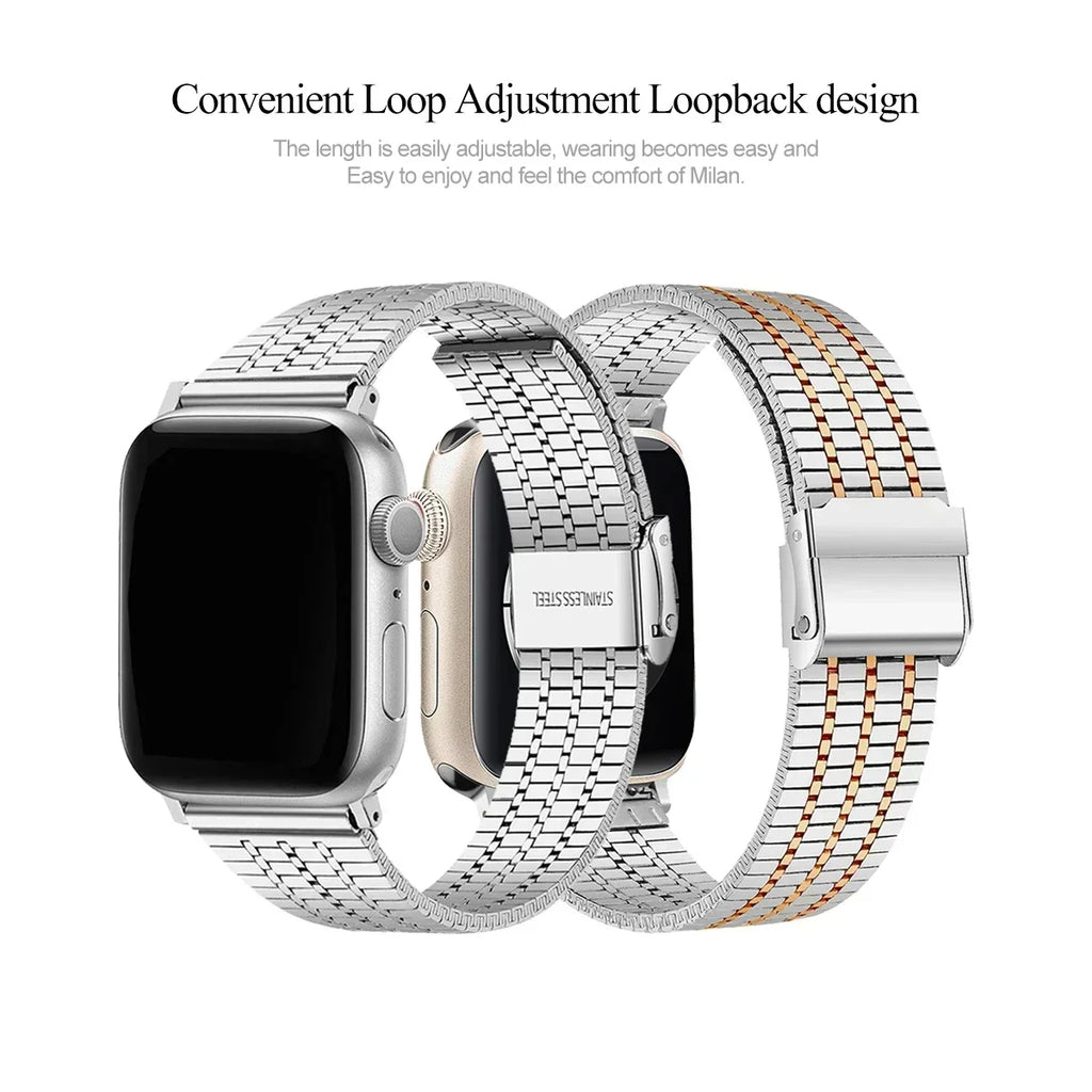 Stainless Steel band for Apple Watch Ultra 2 49mm Series 10 46mm 42mm 44mm 45mm 41mm metal band Apple Watch 9 8 7 6 SE 5 4 band