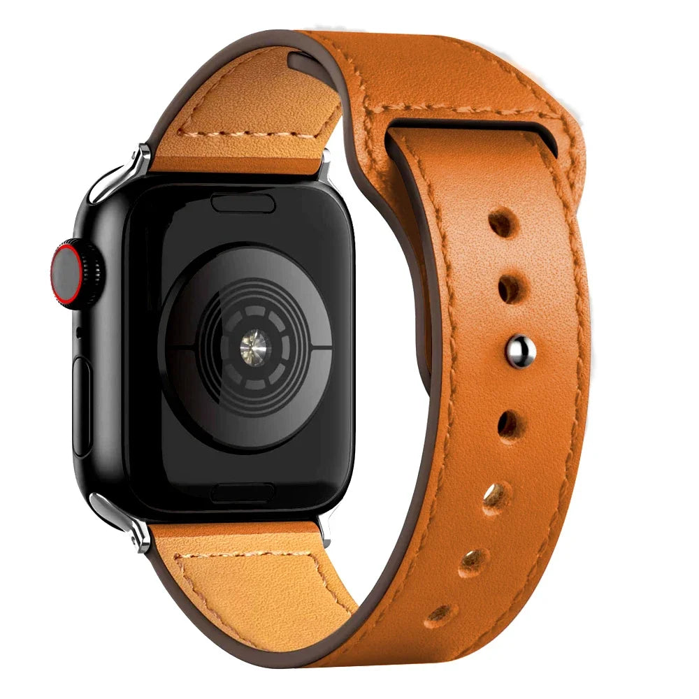 Leather band For Apple Watch 10 band 46mm 42mm 44mm 45mm 49mm 41mm 40mm correa band Apple Watch Series 8 9 3 4 5 6 SE 7 Ultra 2