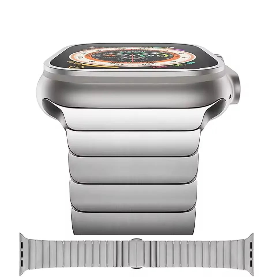 Luxury Stainless Steel band For Apple Watch Series 10 9 46mm 45mm 38mm 42mm 44mm 40mm Link band Apple Watch Ultra 2 49mm metal Band.