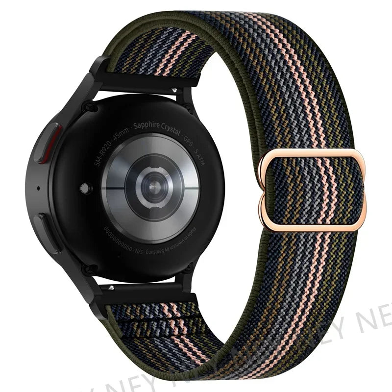20mm 22mm strap For Samsung Galaxy watch 7 classic 46mm/6 Classic/Gear S3/4/5 pro 44mm 40mm Nylon Elastic Huawei GT 2/3 Pro band