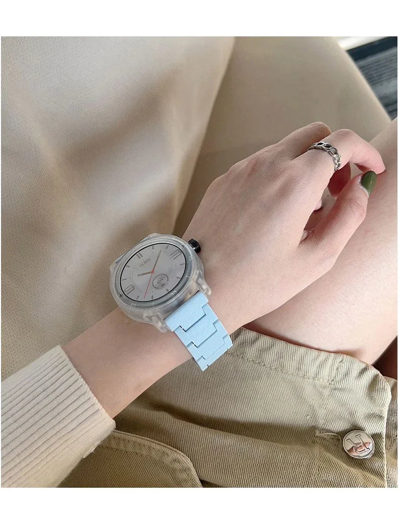 Carbon Fiber Band For Samsung Galaxy 7/FE/4/5/6/Classic 46mm/Active 2 20mm 22mm link Bracelet Huawei Watch GT 4/2/2e/3/Pro strap