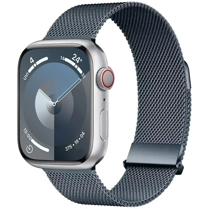 Milanese Loop band For Apple Watch Ultra 2 49mm 11 10 9 8 7 6 5 4 SE Magnetic Buckle Wristband Apple Watch 46mm 42mm 45mm 41mm 44mm 40mm