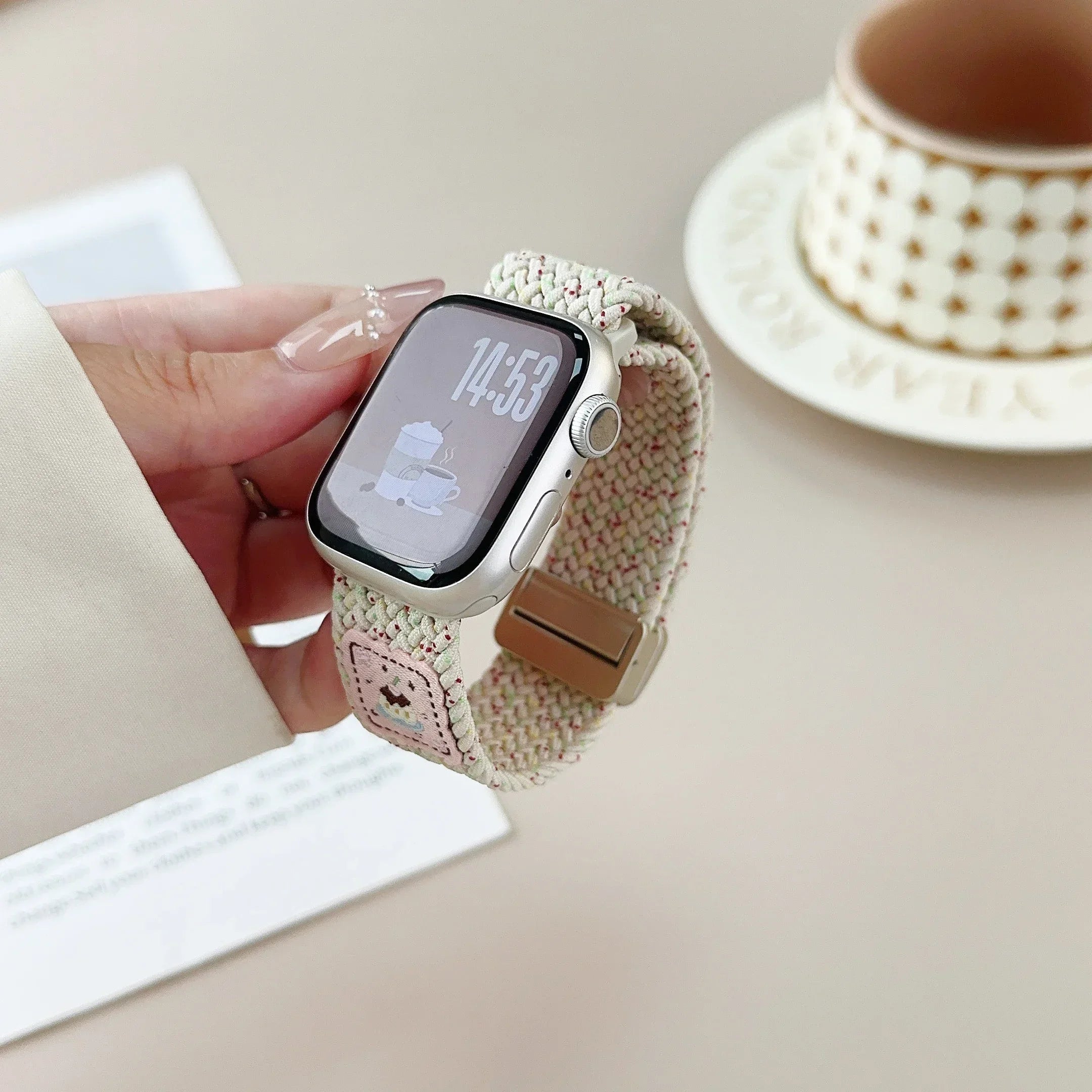 Nylon band For Apple Watch band Ultra 44mm 40mm 45mm 49mm 41mm 44mm magnetic buckle Braided band Apple Watch Series 10 9 SE 7 8