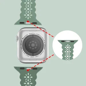 Silicone band For Apple Watch 44mm 40mm 38mm 42mm Ultra 2 49mm Sport band Apple Watch Series 9 7 8 6 SE 5 4 3 41mm 45mm band