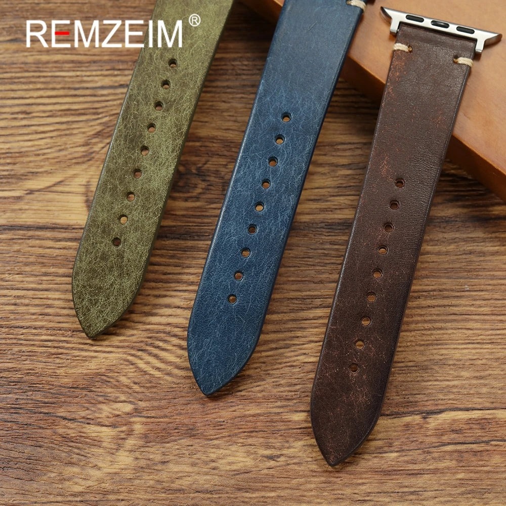 Cowhide band 49mm 46mm 45mm 44mm 42mm 41mm 40mm 38mm for Apple Watch Leather watch band for Apple Watch Series 1 10 Ultra SE 2 Watch Accesso