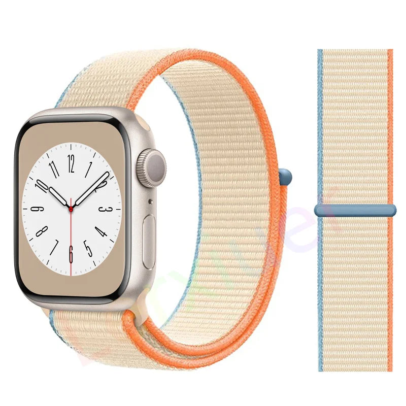 Nylon Loop band for Apple Watch band 46mm 44mm 40mm 42mm 45mm 41mm 49mm 44mm band Apple Watch Series Ultra 2 11 10 9 SE 7 6 5 4