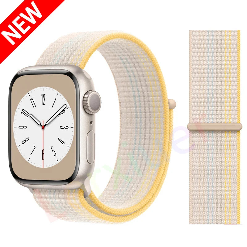 Nylon Loop band for Apple Watch band 46mm 44mm 40mm 42mm 45mm 41mm 49mm 44mm band Apple Watch Series Ultra 2 11 10 9 SE 7 6 5 4