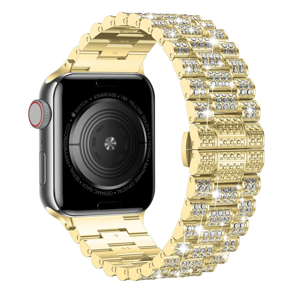 Women's Diamond band For Apple Watch Ultra 2 band 9 49mm 44mm 40mm 41mm 45mm metal band Apple Watch Series 8 7 6 SE 5 Watchband