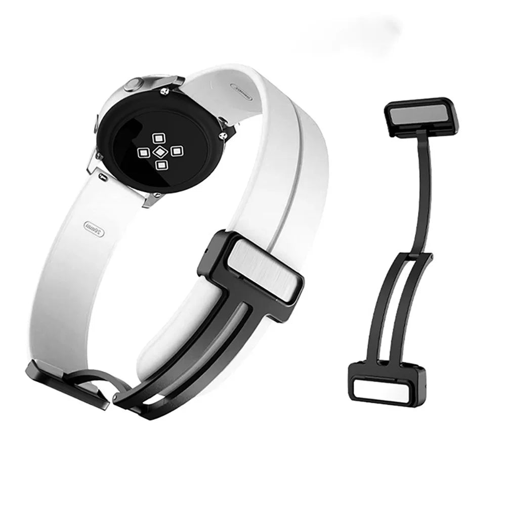 Gear S3 Frontier / Classic Band Correa Magnetic Buckle Silicone Strap For Samsung Galaxy Watch 3 45mm / 46mm Watchband Bracelet