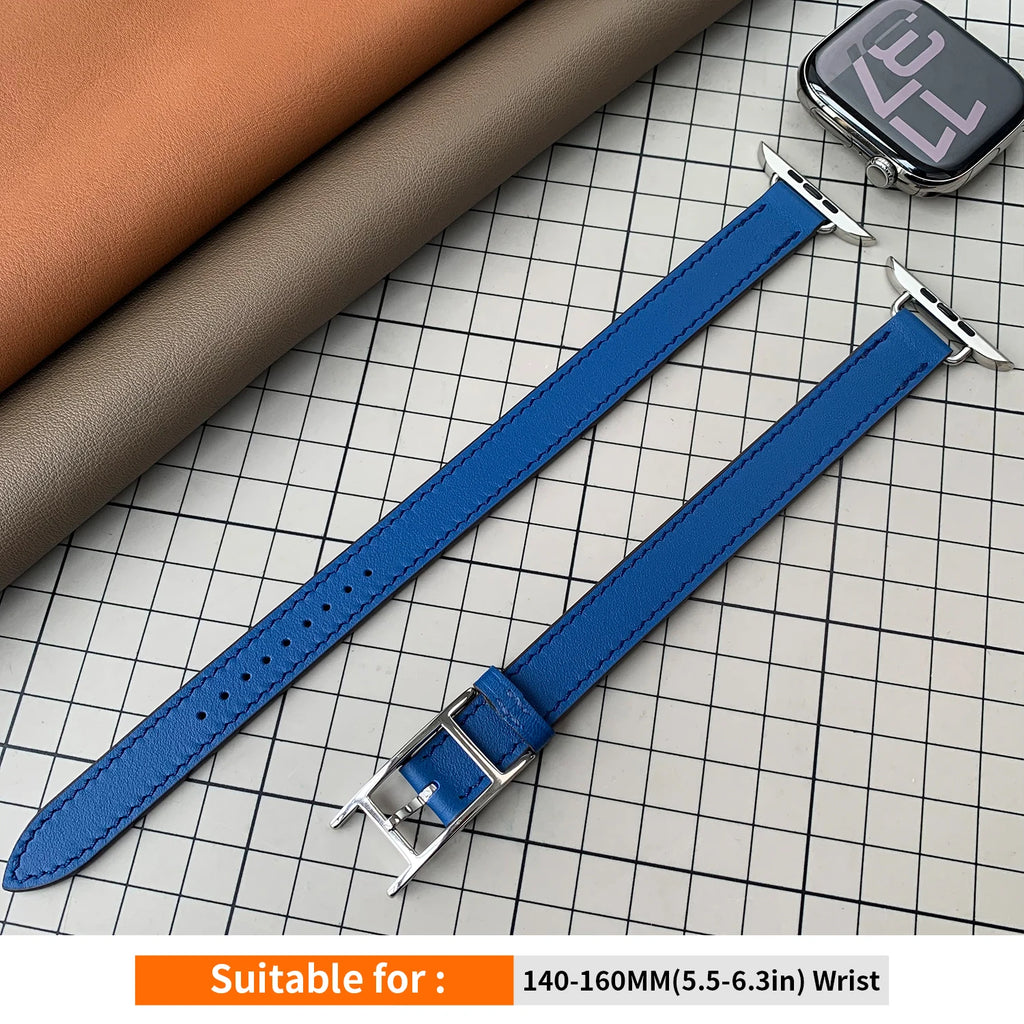 New 2025 Hapi Attelage Double Tour band For Apple Watch band Series 11 10 9 8 7 SE 3 Apple Watch Ultra 3 2 H Buckle Belt 42mm 46mm