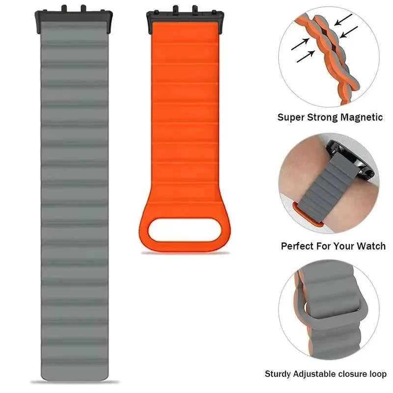 Magnetic Silicone Strap for Samsung Galaxy Fit 3 Sport Smart Watch Wristband for Samsung Galaxy Fit3 Accessories Correa Bracelet