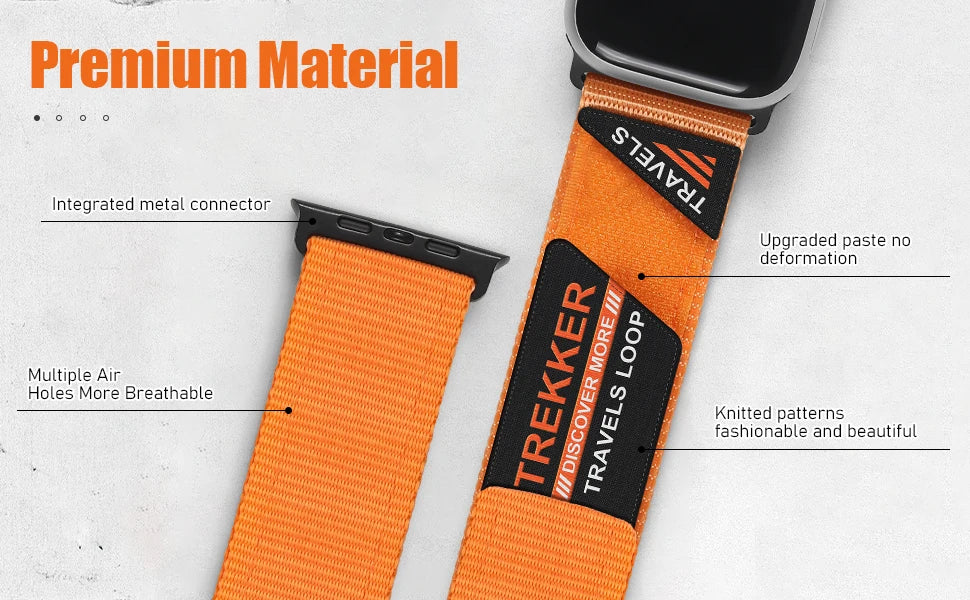 Trail Loop for Apple Watch band 46mm 42mm 44mm 45mm 49mm 40mm Nylon Sport band Apple Watch Ultra 2 Series 10 9 8 7 SE 3 11 Band