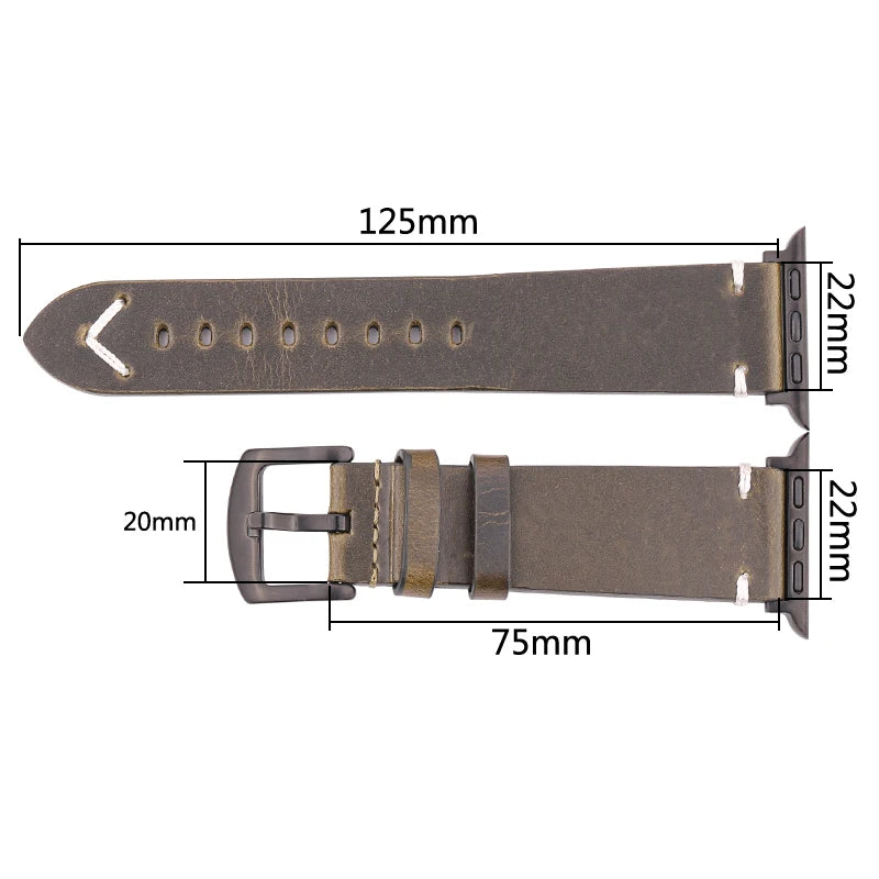 Handmade Vintage Leather band For Apple Watch Ultra 49mm Series 9 8 7 6 4 SE 49mm 45mm 44mm 42mm 41mm 40mm 38mm Accessories Watchband