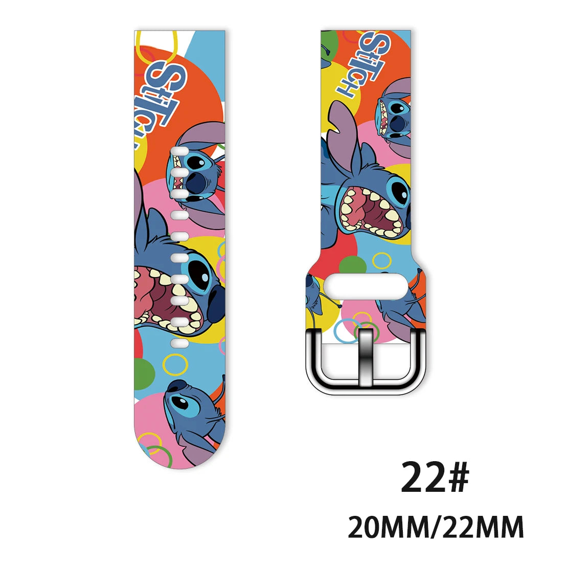 22mm 20mm Lilo & Stitch For Samsung Galaxy watch 4 classic/46mm/Active 2/3/Gear S3/amazfit bracelet Huawei watch GT 2/3 Pro band