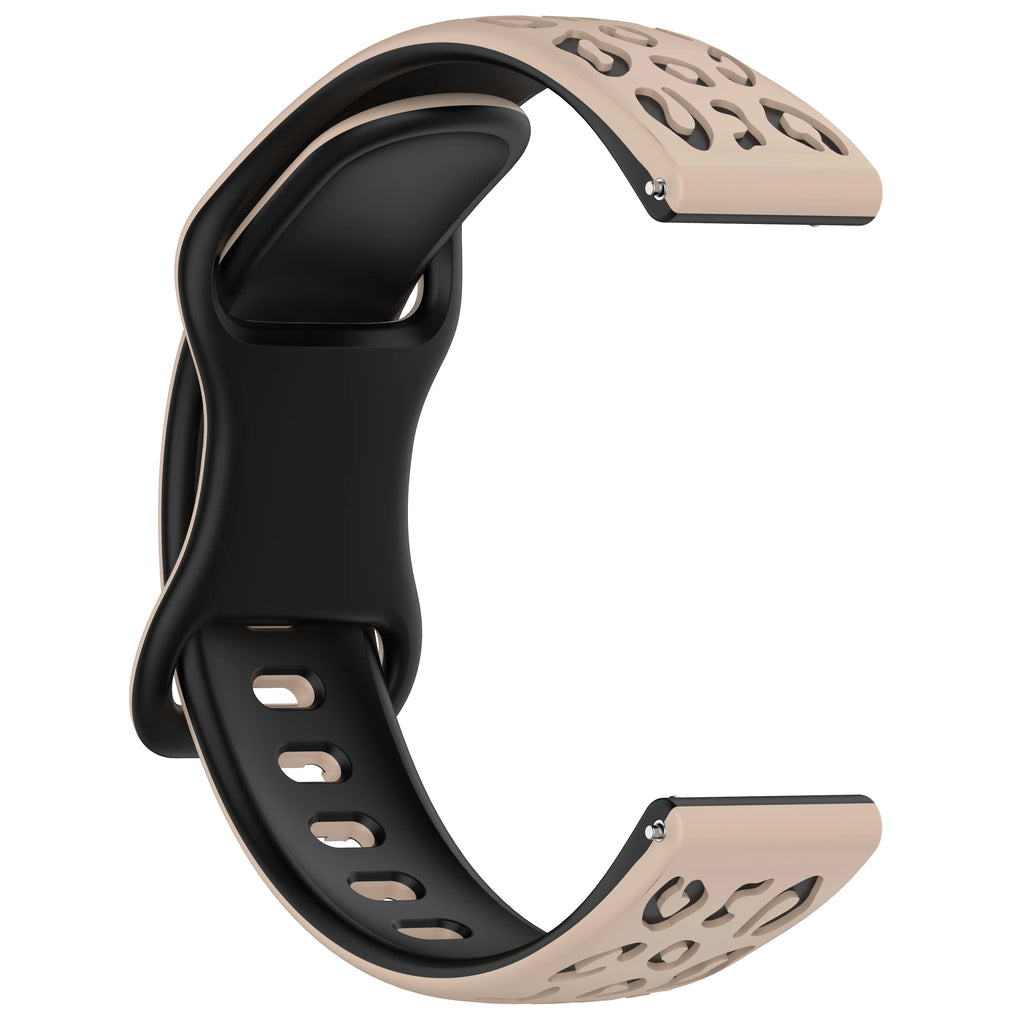 Silicone Leopard Engraved Watch Band, Soft Breathable Sport Strap, 18/20/22MM Compatible with Amazfit GTR, Huawei,Samsung