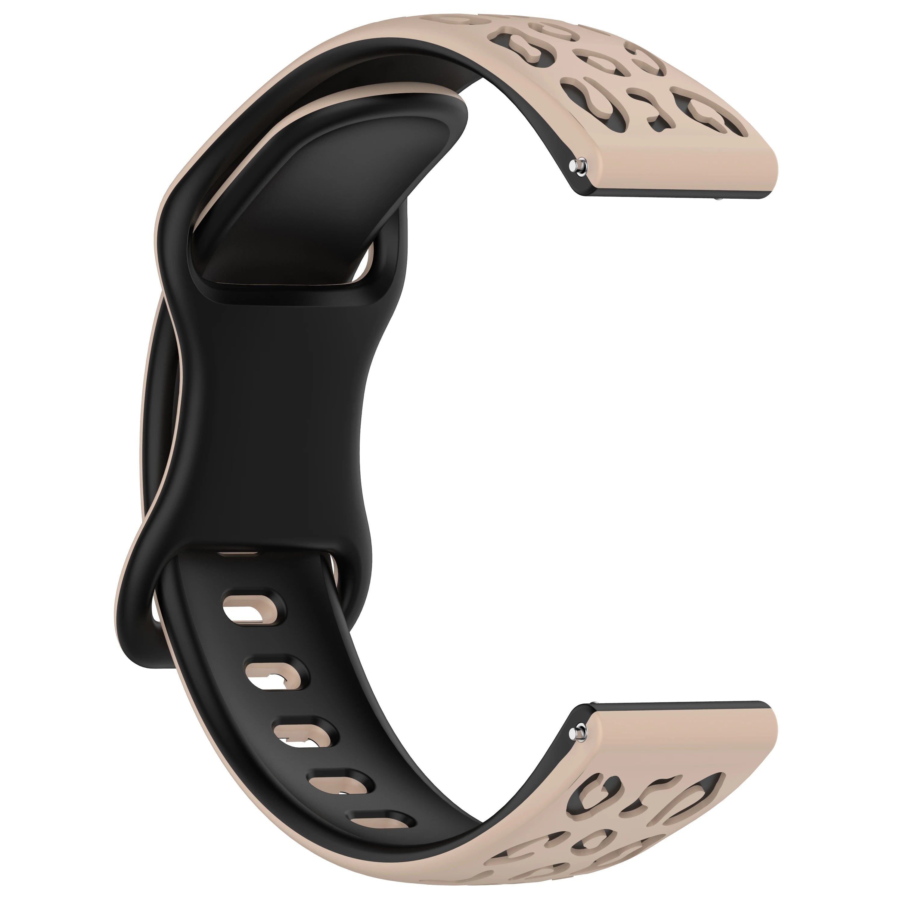 Silicone Leopard Engraved Watch Band, Soft Breathable Sport Strap, 18/20/22MM Compatible with Amazfit GTR, Huawei,Samsung