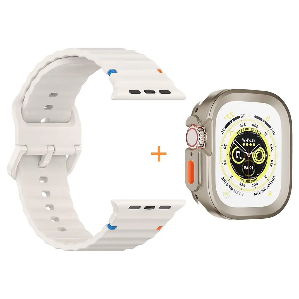 Silicone Case+band For Apple Watch Ultra 3 49mm 42mm 46mm 44mm 40mm 45mm 41mm band cover for Apple Watch Series 11 10 SE 3 9 8 7