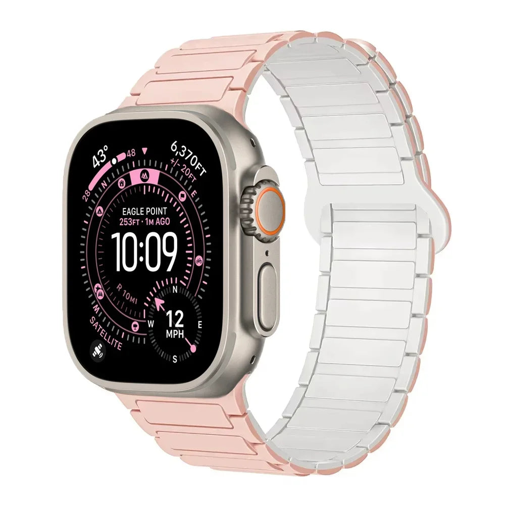 Magnetic Silicone band for Apple Watch Ultra 3 band 49mm 46mm 42mm 45mm 44mm 40mm band correa Apple Watch Series 11 10 9 8 7 SE