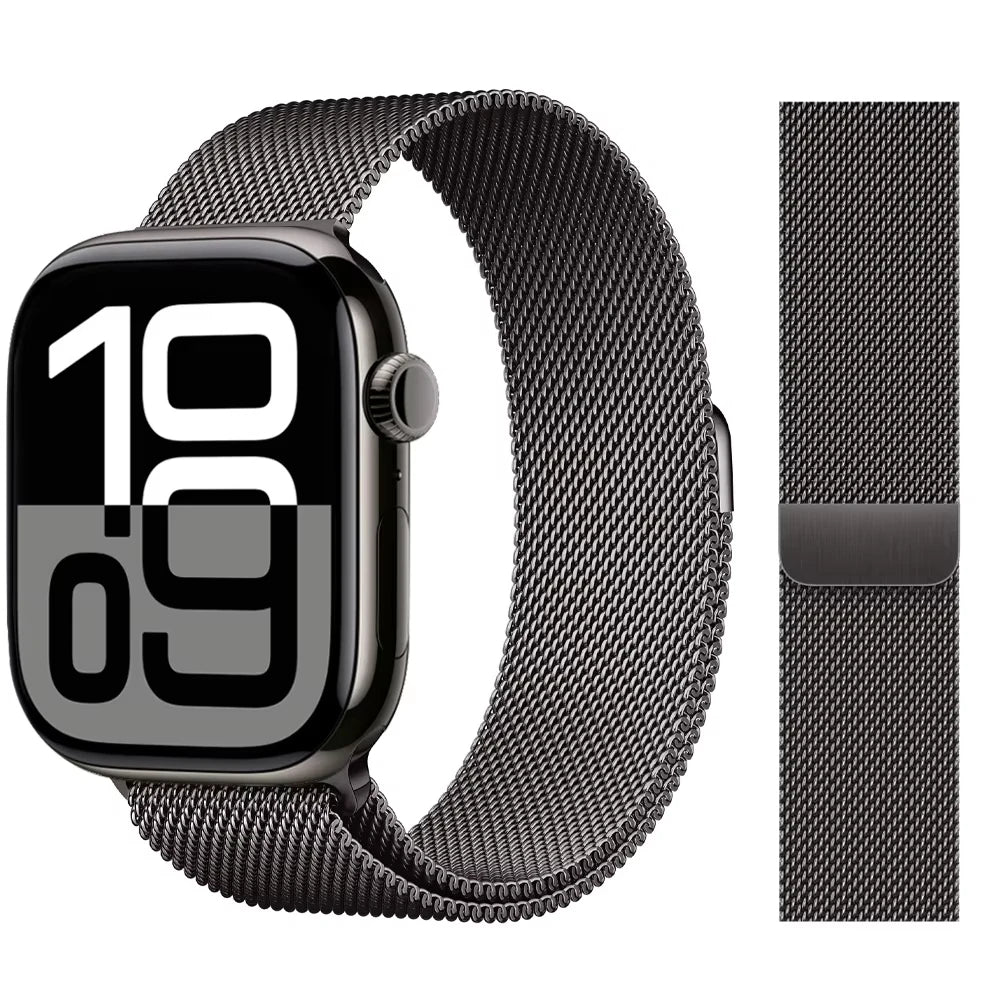 Milanese Loop band For Apple Watch band 11 42mm 46mm 44mm 40mm 41mm 45mm 49mm bands Apple Watch Series 10 9 8 7 6 Se3 Ultra 3 2