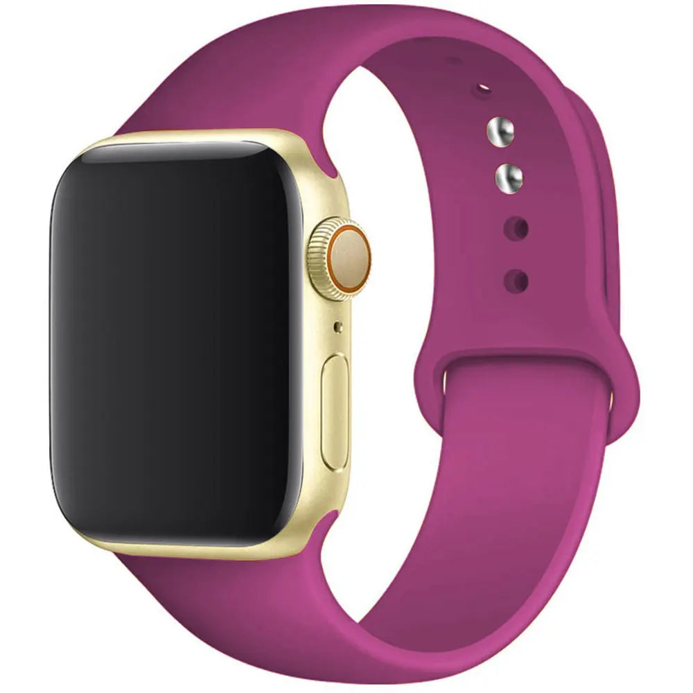 Silicone band For Apple Watch Ultra 2 49mm 44mm 45mm 40mm 49mm 41mm 38mm 42mm sport band Apple Watch Series 8 7 6 5 4 3 SE band
