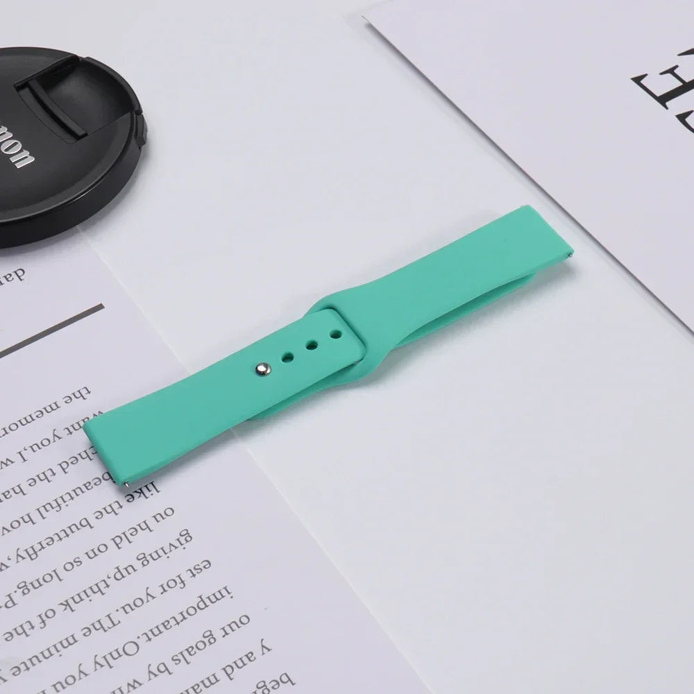 20mm 22mm strap For Samsung Galaxy watch 5 pro/6/4/Classic/Active 2/Gear S3 frontier silicone bracelet Huawei GT 2/2e/3 pro band