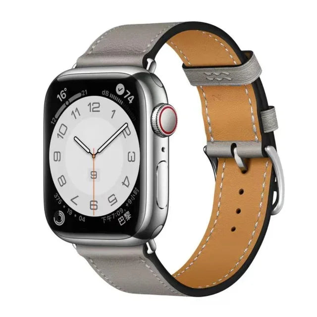 Leather band For Apple Watch Ultra 2 49mm 9 8 7 45mm 41mm High quality business wristband For Apple Watch 6 5 4 3 SE 44mm 40mm 42mm