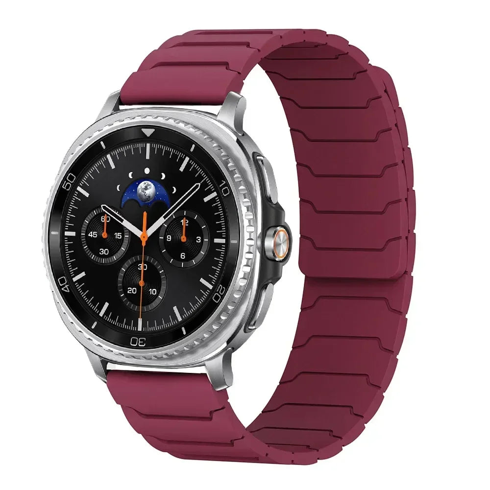 Magnetic Loop Strap for Samsung Galaxy Watch 8/8 Classic Sports Silicone Replacement Bracelet 46mm 40mm 44mm No Gaps WatchBand