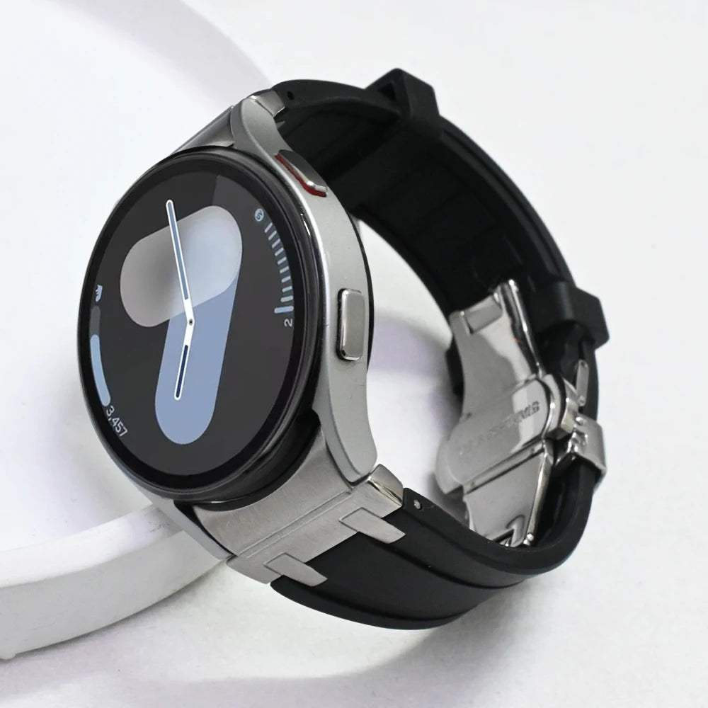 Silicone band for Samsung Galaxy Watch 7 40mm 44mm 6 4 classic 46 47mm 42 43mm 5 pro 45mm watchband no gaps men sports bracelet