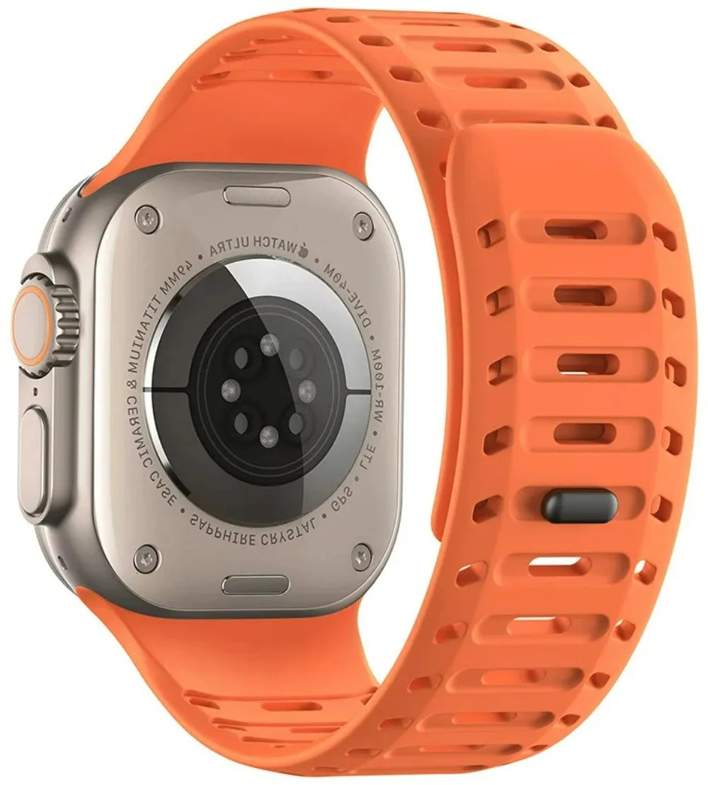 Magnetic Silicone band for Apple Watch Ultra 3 2 1 49mm Series 11 10 46mm Sport watch band Apple Watch 9 8 7 6 5 SE 3 45mm 44mm Band