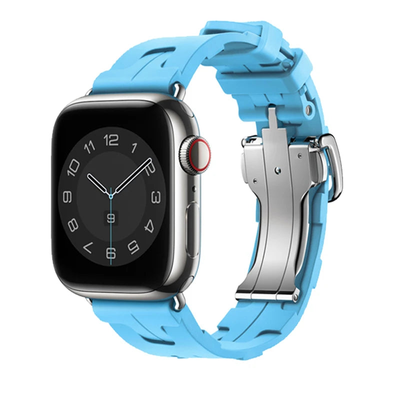 Kilim Single Tour band For Apple Watch band 45mm 44mm 41mm 38mm Folding Buckle Silicone band Apple Watch 10 46mm 42mm Ultra 2 49mm