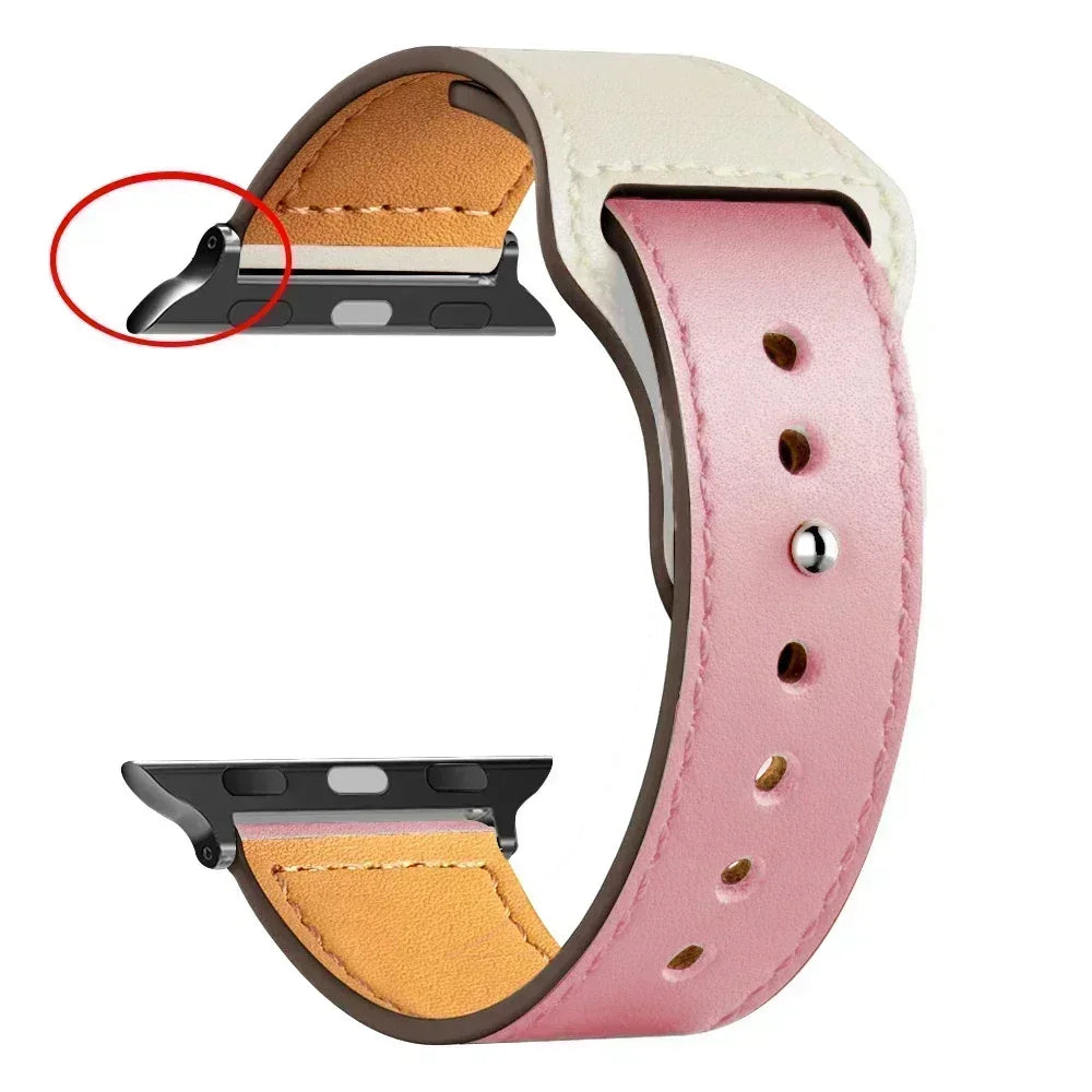 Sport loop Leather band For Apple Watch band 41mm 45mm 42mm 46mm 40mm 44mm band Apple Watch Series 10 9 8 7 4 5 6 SE Ultra 2 49mm
