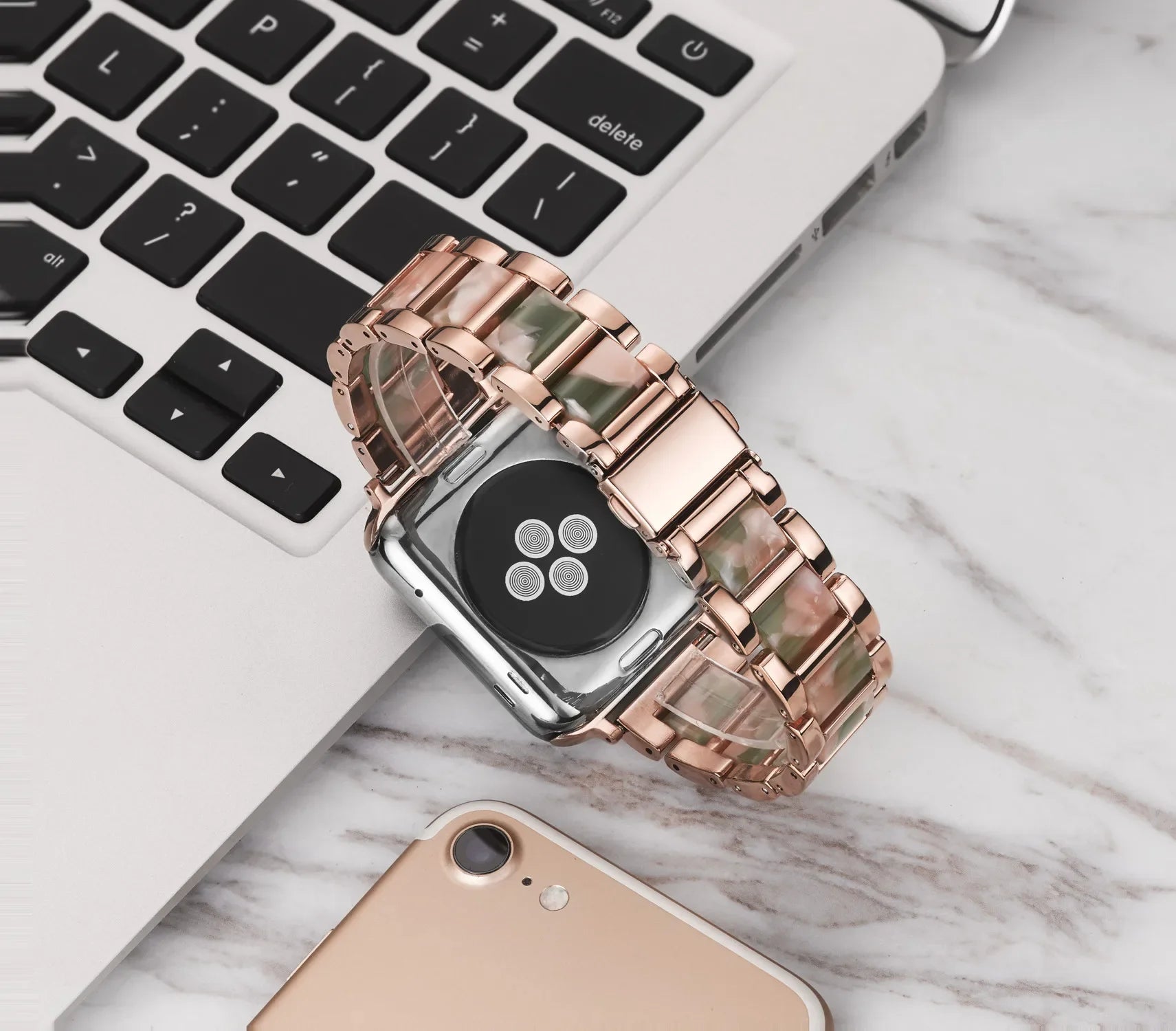 Resin+Metal band For Apple Watch 49mm 46mm 42mm 45mm 44mm 42mm 41mm 40mm 38mm band Wristband Apple Watch Ultra 10 9 8 7 6 5 4 SE