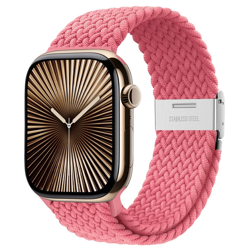 band For Apple Watch band 46mm 45mm 44mm 49mm 40mm 41mm 42mm Braided loop correa band Apple Watch Series 10 8 9 7 5 SE 6 4 Ultra
