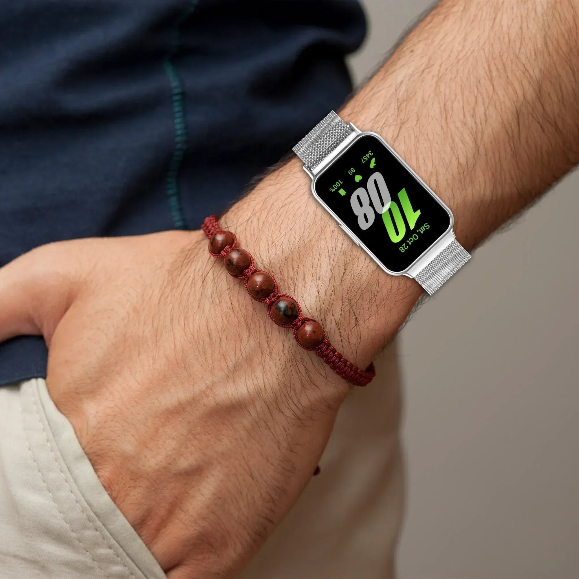 Magnetic Sport Loop Strap for Samsung Galaxy Fit 3 R390 Smart watch Belt Metal Bracelet Wristband for Galaxy Fit 3 Band Correa