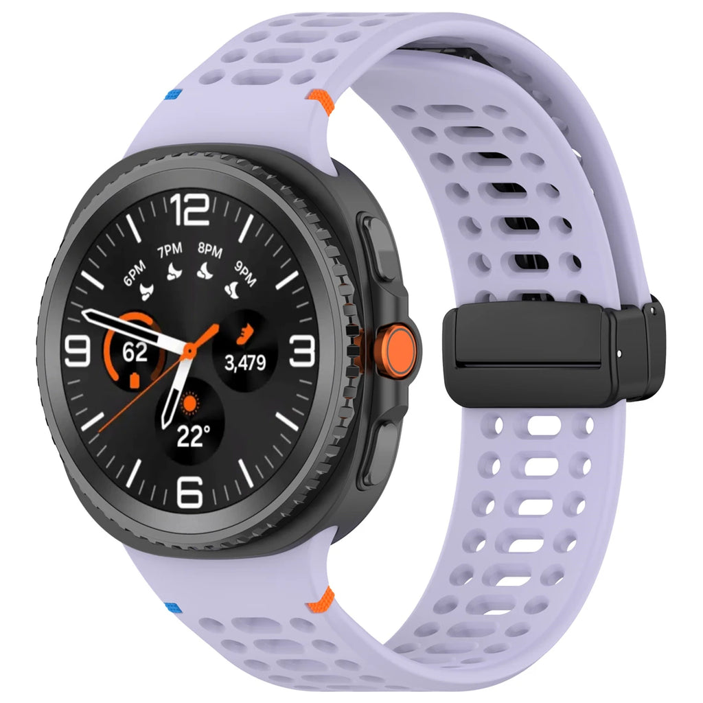 Air Hole Strap for Samsung Galaxy Watch 8 40mm 44mm Silicone Magnetic Buckle Wristband for Galaxy Watch 8 Classic Accessories